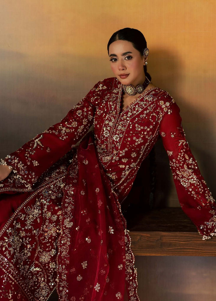Zeynor by Aylin Unstitched Hand work Organza 3 Piece Suit AY26UZO Firestone - Wedding Collection