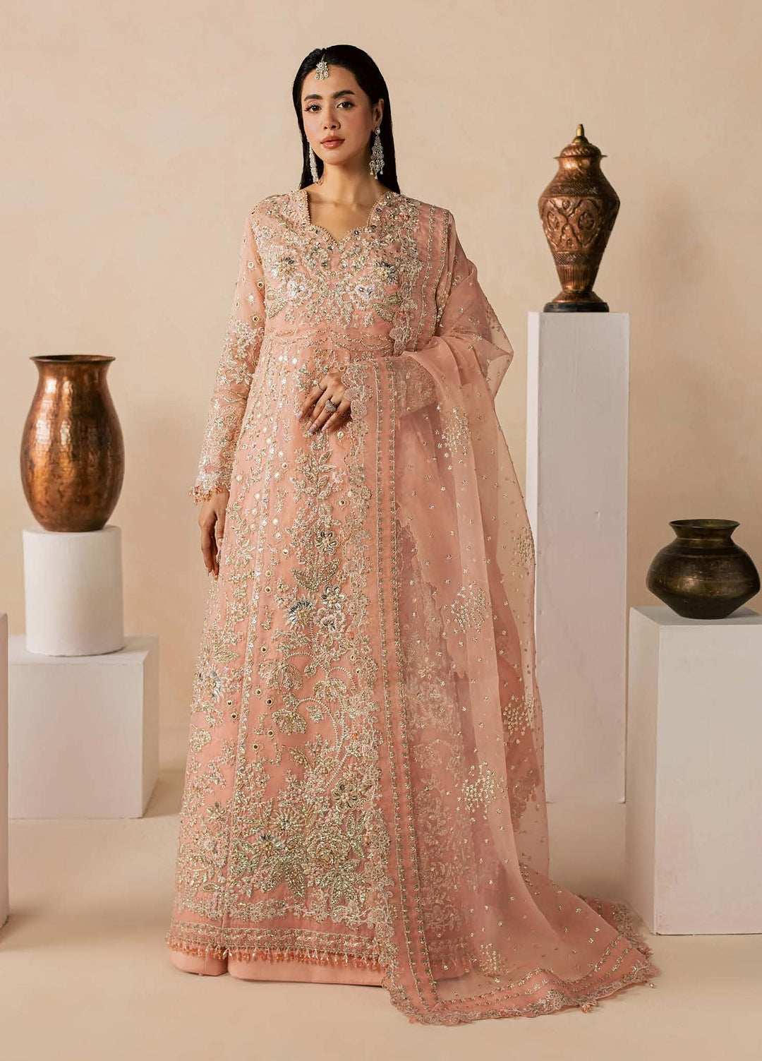 Zeynor by Aylin Unstitched Hand work Organza 3 Piece Suit AY26UZO Coraline - Wedding Collection