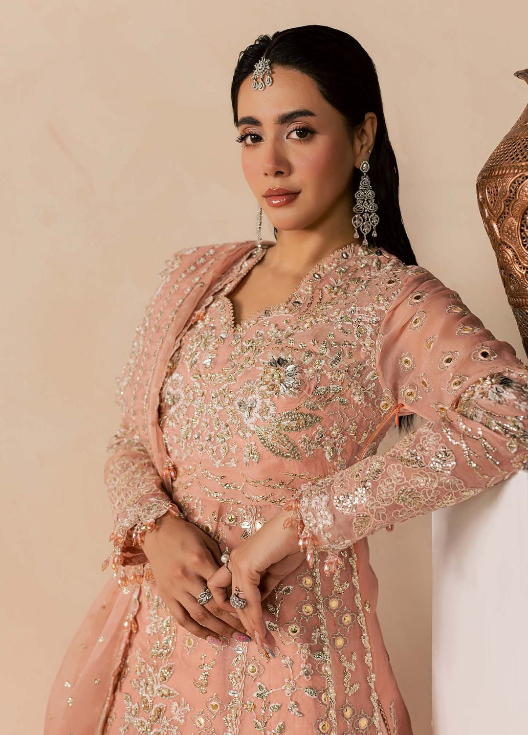 Zeynor by Aylin Unstitched Hand work Organza 3 Piece Suit AY26UZO Coraline - Wedding Collection