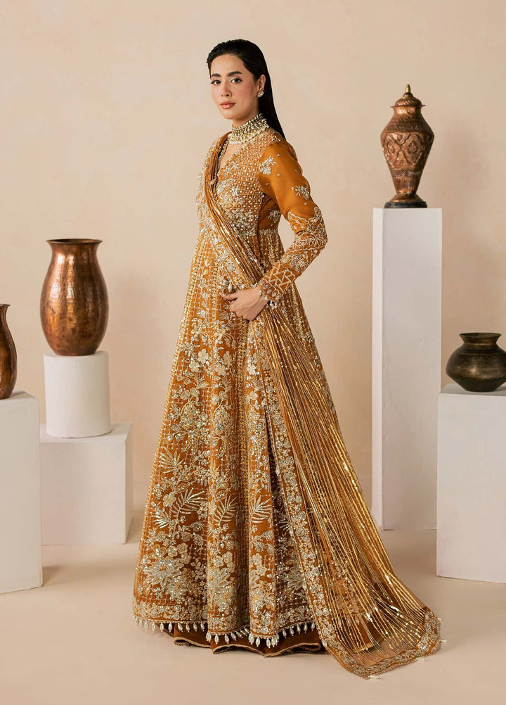 Zeynor by Aylin Unstitched Hand work Organza 3 Piece Suit AY26UZO Citrine - Wedding Collection