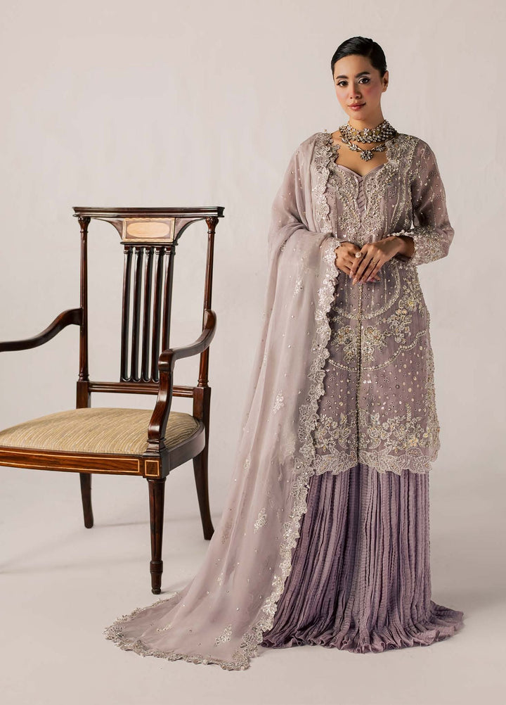 Zeynor by Aylin Unstitched Hand work Organza 3 Piece Suit AY26UZO Lolite - Wedding Collection