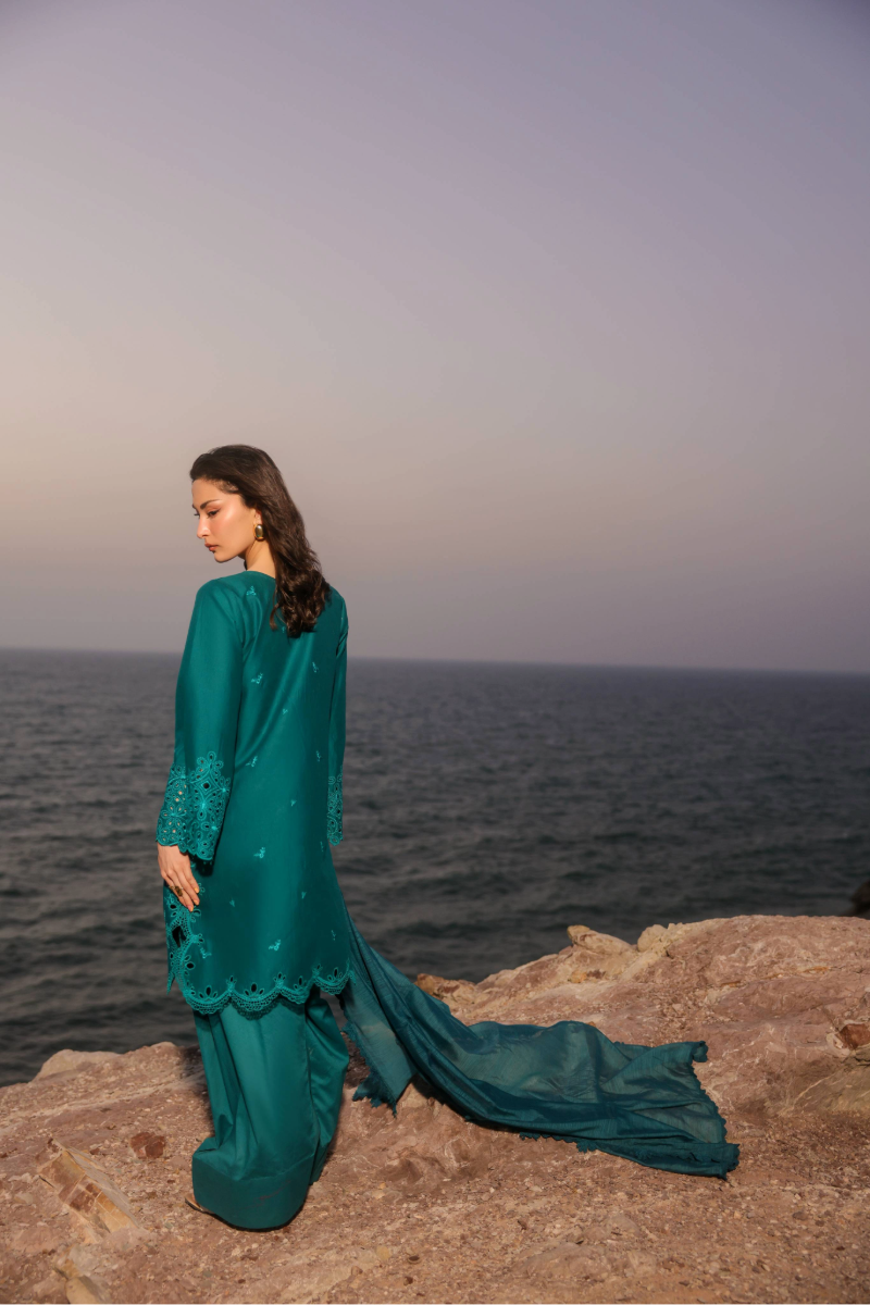 Manara by Maria Embroidered Chiffon 3 Piece Suit ZINNIA - Festive Collection