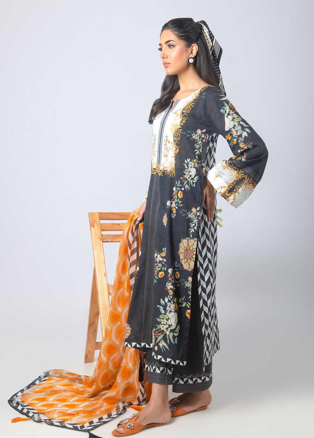 Misaal by Ayesha Somaya Printed Lawn Silk Suits Unstitched 3 Piece MAS25CS Zoe - Summer Collection