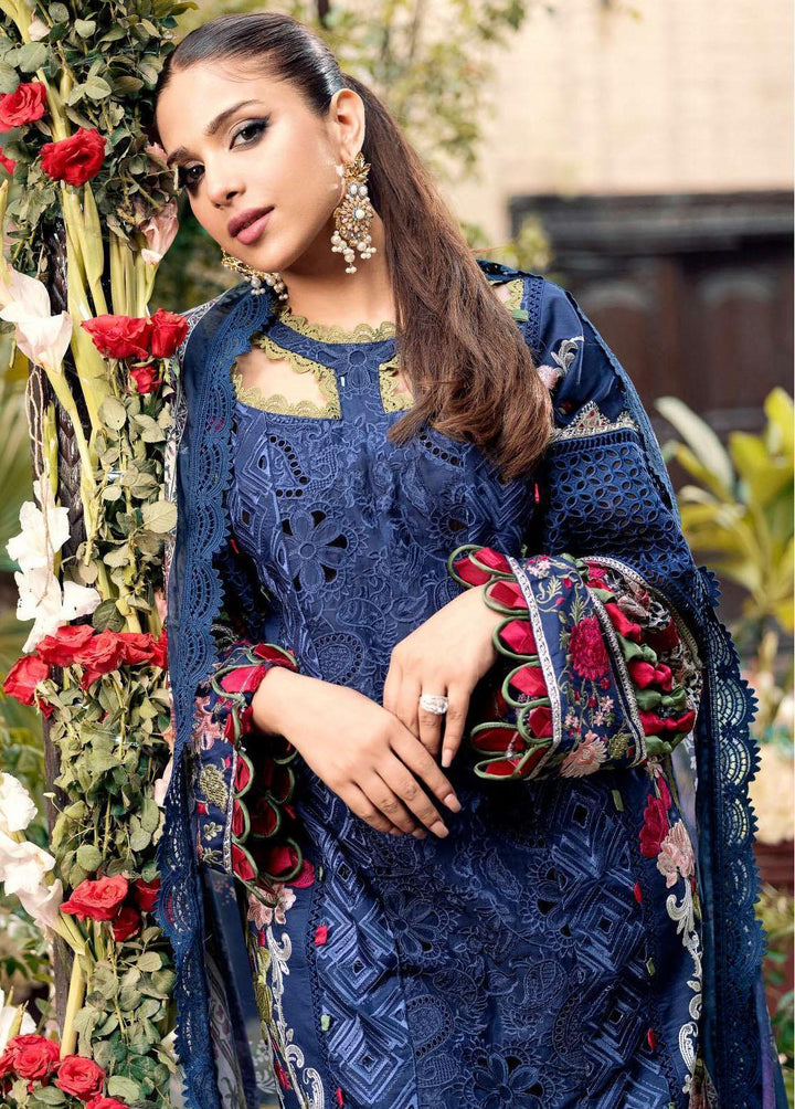 A Floral Dream By Maryam Hussain Embroidered Lawn Suits Unstitched 3 Piece MH23FD 02 Zimmel - Luxury Collection