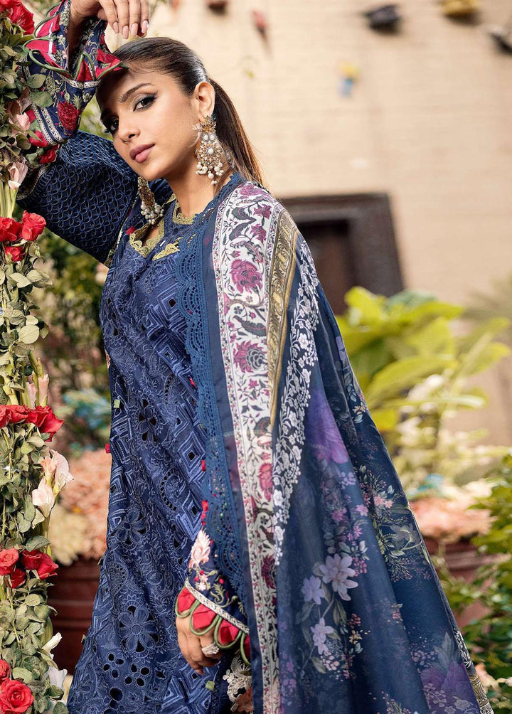 A Floral Dream By Maryam Hussain Embroidered Lawn Suits Unstitched 3 Piece MH23FD 02 Zimmel - Luxury Collection