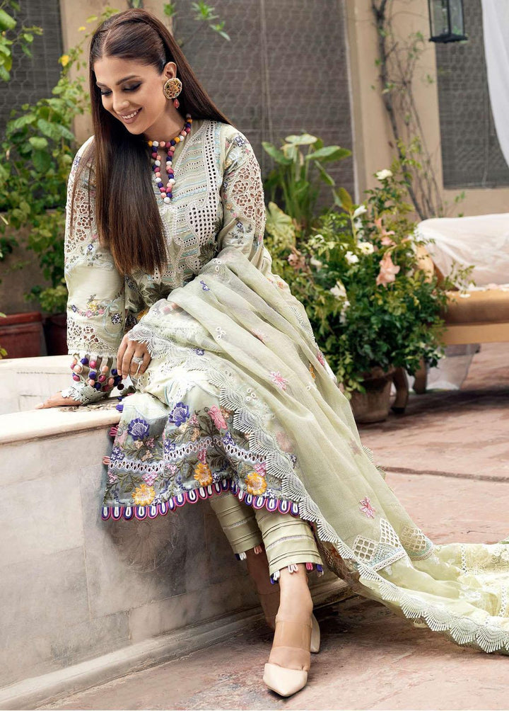 A Floral Dream By Maryam Hussain Embroidered Lawn Suits Unstitched 3 Piece MH23FD 05 Tuscan Sunset - Luxury Collection