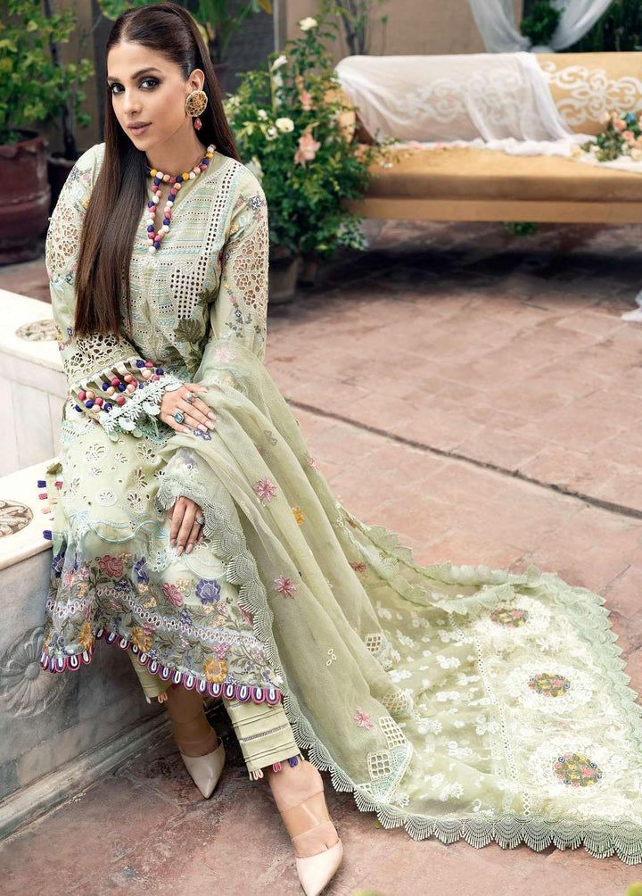 A Floral Dream By Maryam Hussain Embroidered Lawn Suits Unstitched 3 Piece MH23FD 05 Tuscan Sunset - Luxury Collection