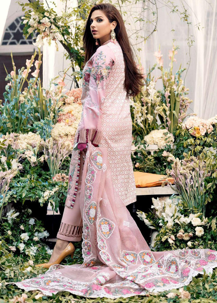 A Floral Dream By Maryam Hussain Embroidered Lawn Suits Unstitched 3 Piece MH23FD 07 Bloom - Luxury Collection