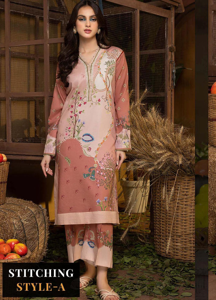A la Mode By Humdum Printed Lawn Suits Unstitched 2 Piece HD23AM D-06 - Summer Collection