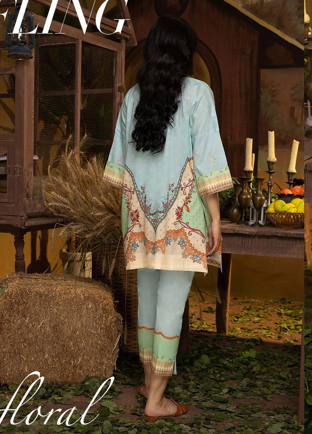 A la Mode By Humdum Printed Lawn Suits Unstitched 2 Piece HD23AM D-01 - Summer Collection