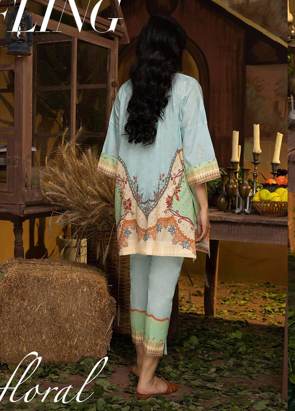 A la Mode By Humdum Printed Lawn Suits Unstitched 2 Piece HD23AM D-01 - Summer Collection