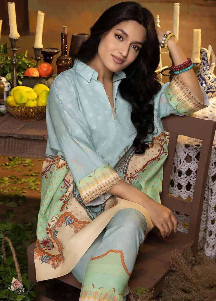 A la Mode By Humdum Printed Lawn Suits Unstitched 2 Piece HD23AM D-01 - Summer Collection