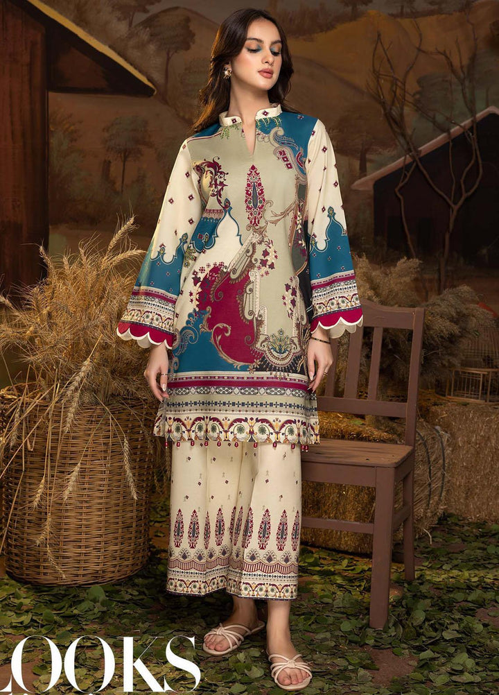 A la Mode By Humdum Printed Lawn Suits Unstitched 2 Piece HD23AM D-03 - Summer Collection