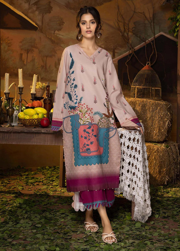 A la Mode By Humdum Printed Lawn Suits Unstitched 2 Piece HD23AM D-05 - Summer Collection