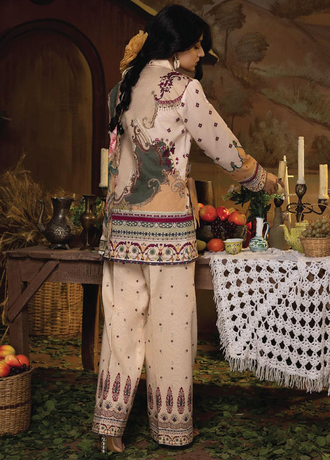 A la Mode By Humdum Printed Lawn Suits Unstitched 2 Piece HD23AM D-08 - Summer Collection