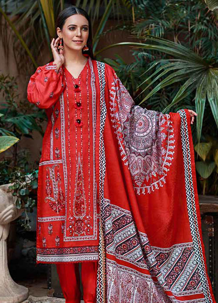 A Red Affair By Gul Ahmed Printed Lawn Suits Unstitched 3 Piece GA23RA CL-32251  - Summer Collection