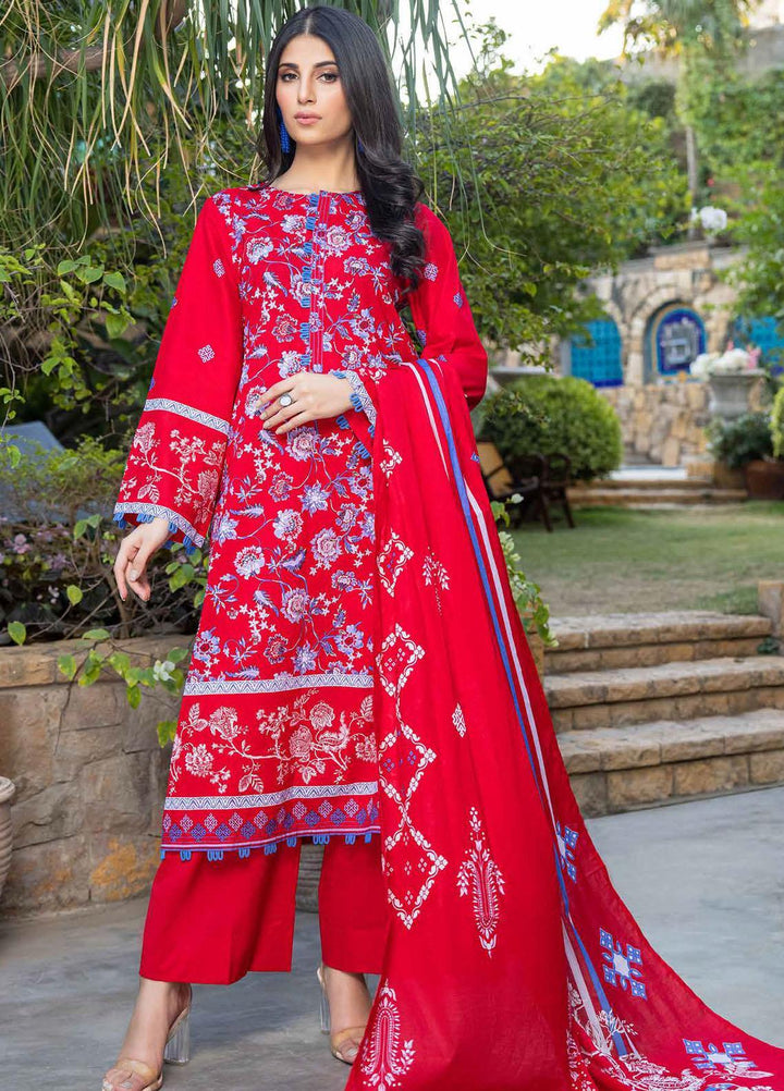 A Red Affair By Gul Ahmed Printed Lawn Suits Unstitched 3 Piece GA23RA CL-32267  - Summer Collection