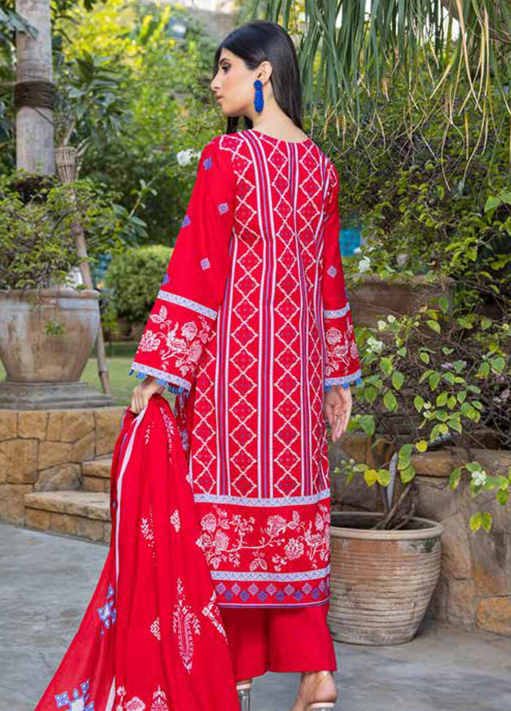 A Red Affair By Gul Ahmed Printed Lawn Suits Unstitched 3 Piece GA23RA CL-32267  - Summer Collection