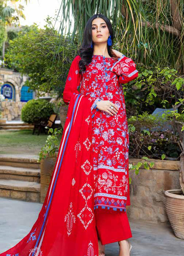 A Red Affair By Gul Ahmed Printed Lawn Suits Unstitched 3 Piece GA23RA CL-32267  - Summer Collection