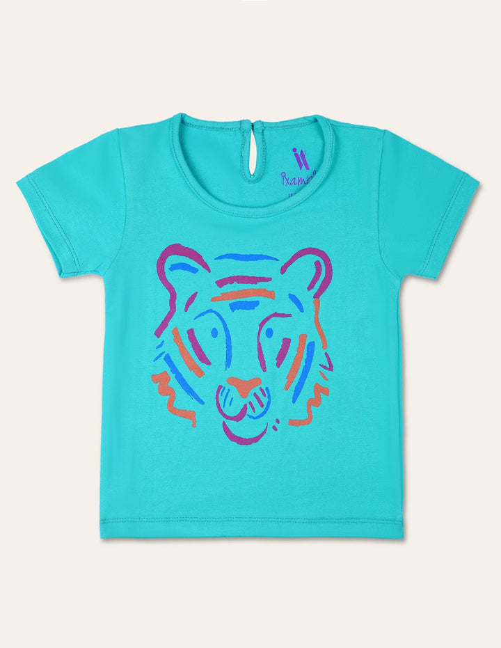 Ixample Pret Printed Cotton Jersey 1 Piece Green T-Shirt