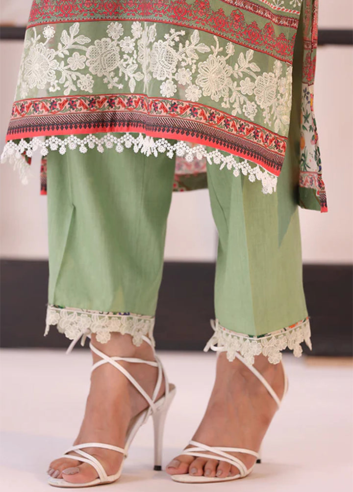 La Elise Women Unstitched Embroidered Lawn 3 Piece Suit 0001208 Vera - Casual Collection