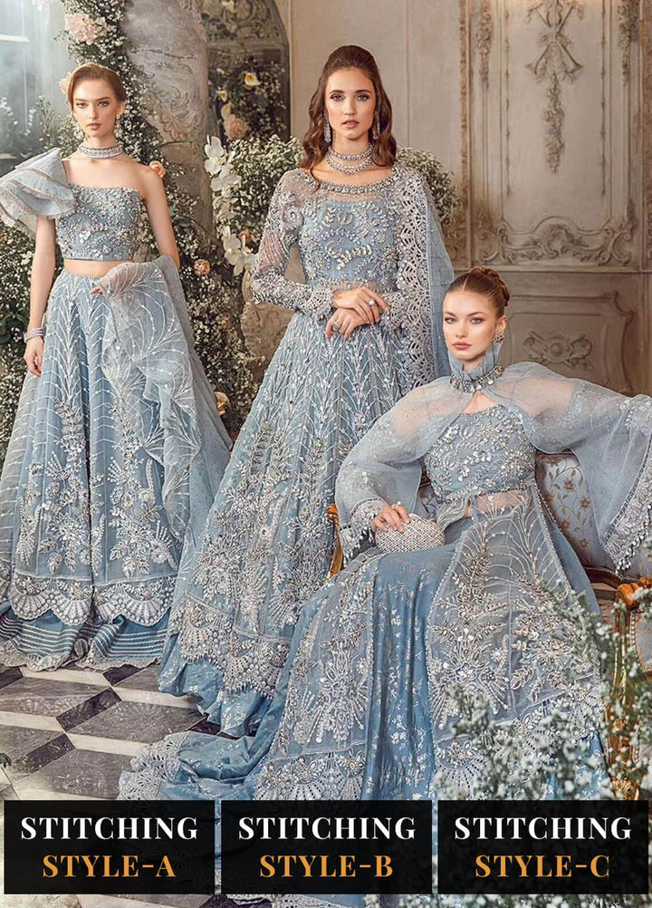 Mbroidered By Maria B Embroidered Organza Suits Unstitched 4 Piece MB23MW D2 - Luxury Collection