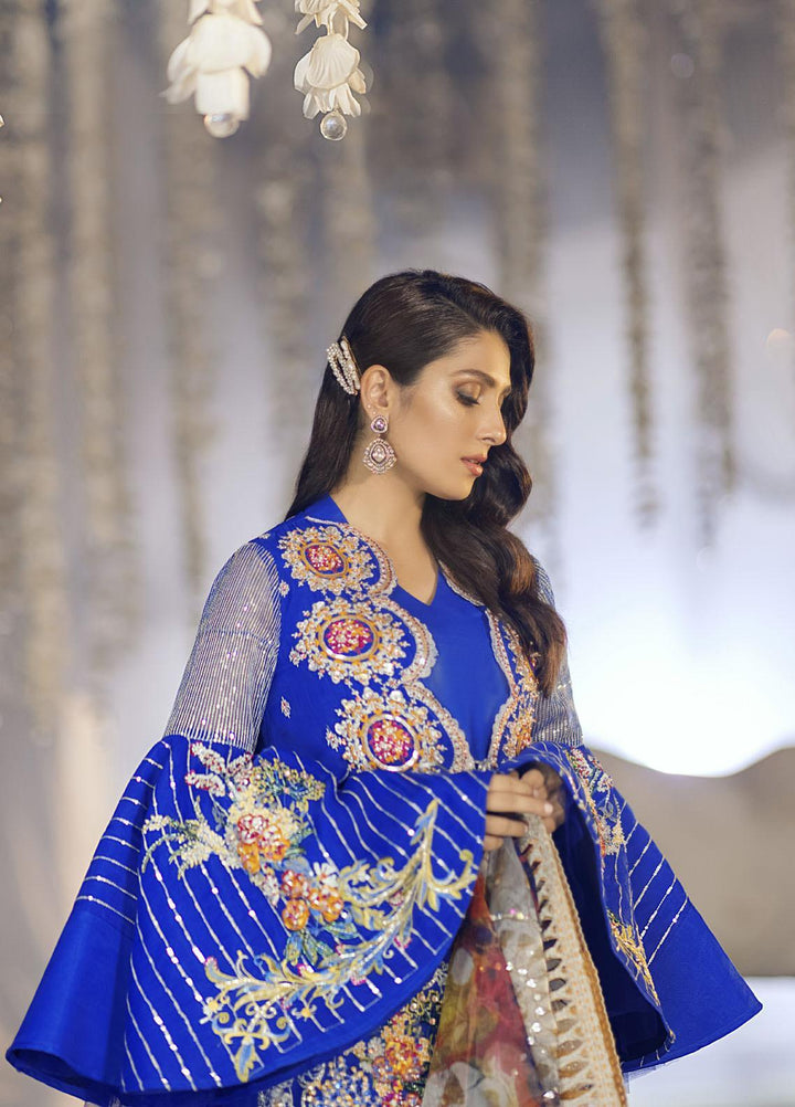 Aabgeena by Neelos Embroidered Organza Suits Unstitched 3 Piece NL22ABG NSM-102 - Luxury Formal Collection