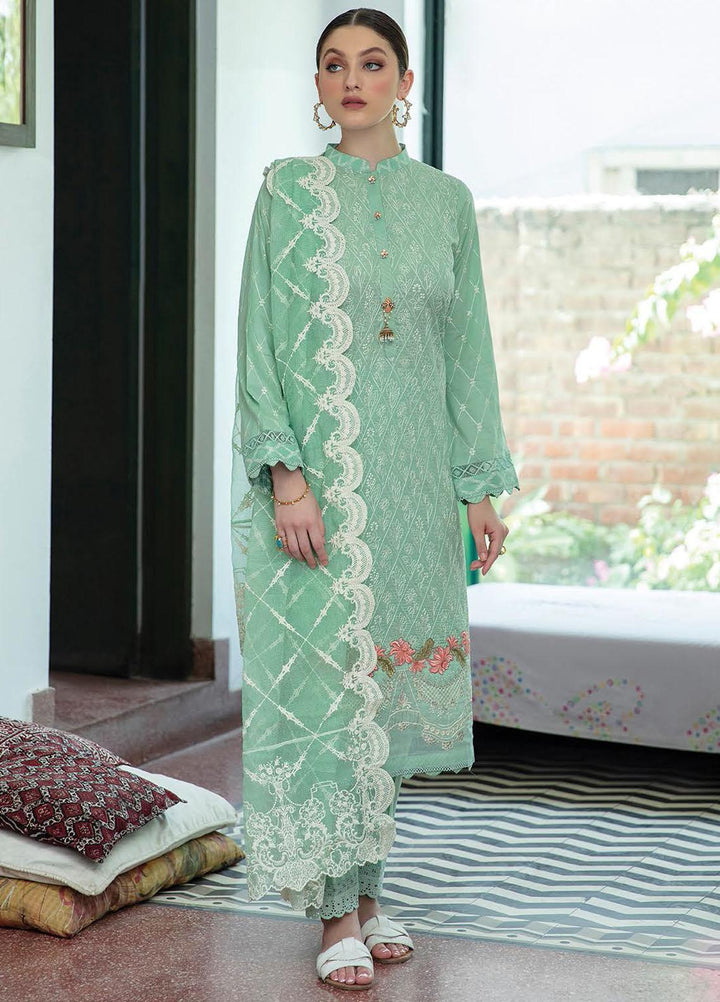 Aabyaan Embroidered Lawn Suits Unstitched 3 Piece ABY21EE AEE-07 HALEEMA - Summer Collection