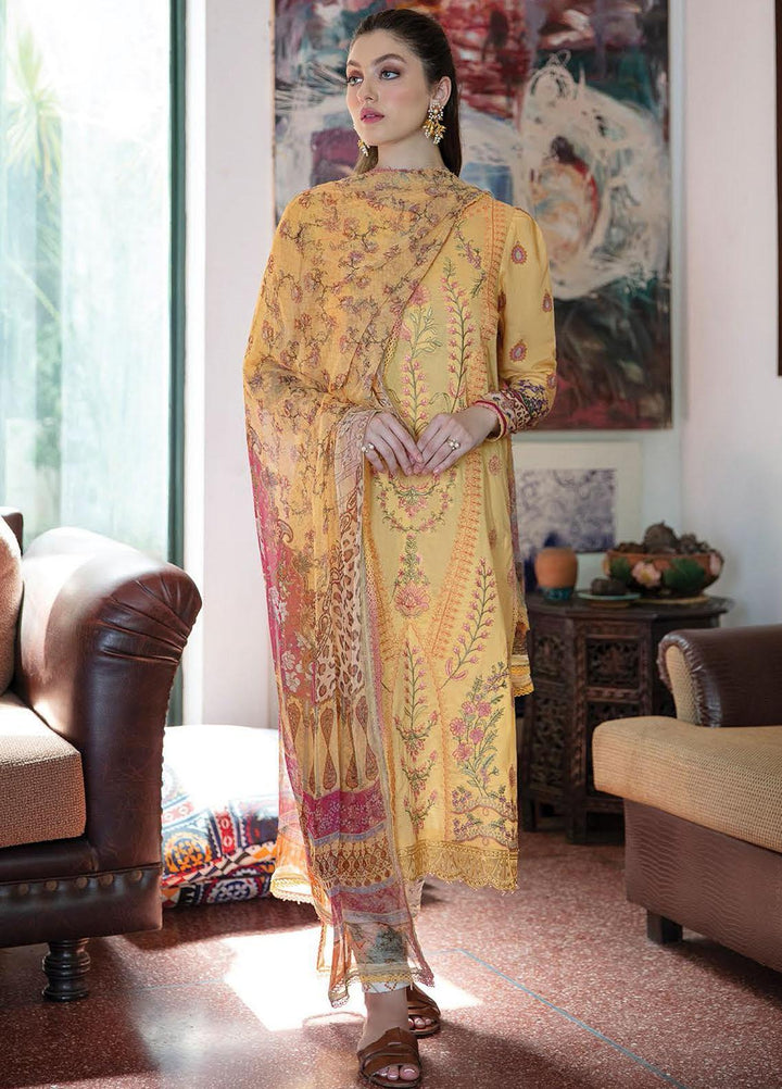 Aabyaan Embroidered Lawn Suits Unstitched 3 Piece ABY21EE AEE-08 MAYA - Summer Collection
