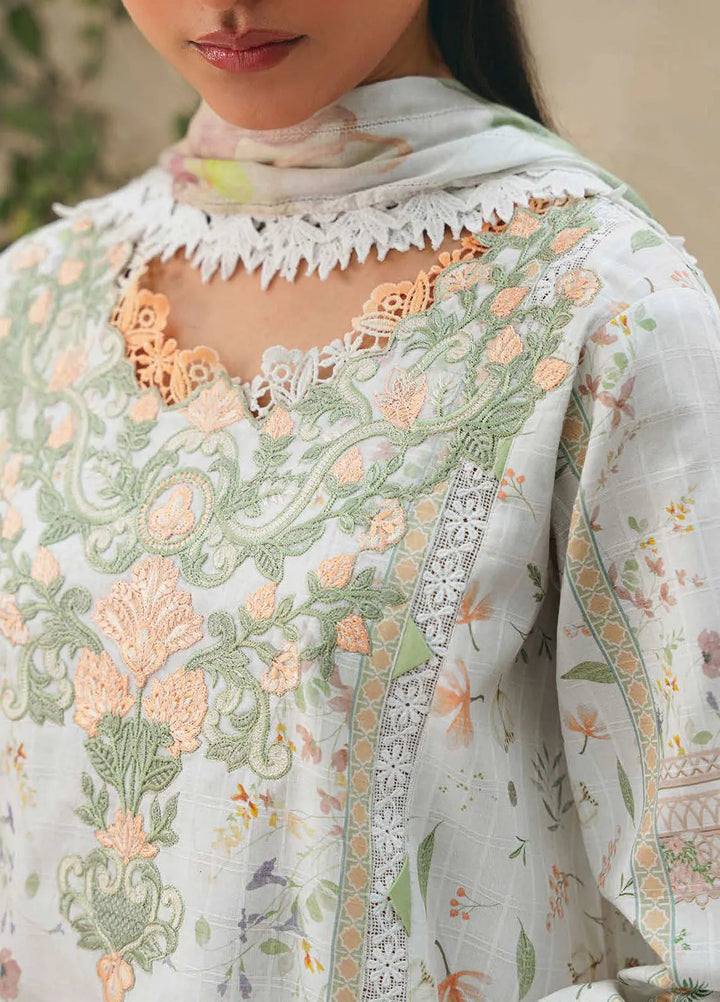 Aabyaan Embroidered Chickankari Suits Unstitched 3 Piece ABY25SC Aria AF-10 - Summer Collection