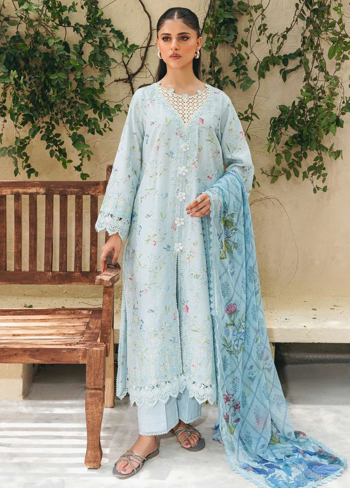 Aabyaan Embroidered Chickankari Suits Unstitched 3 Piece ABY25SC Aylin AF-06 - Summer Collection