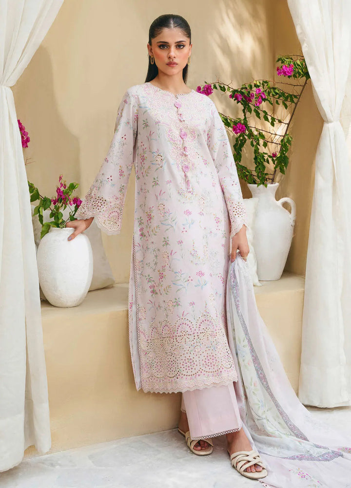 Aabyaan Embroidered Chickankari Suits Unstitched 3 Piece ABY25SC Ceyda AF-05 - Summer Collection