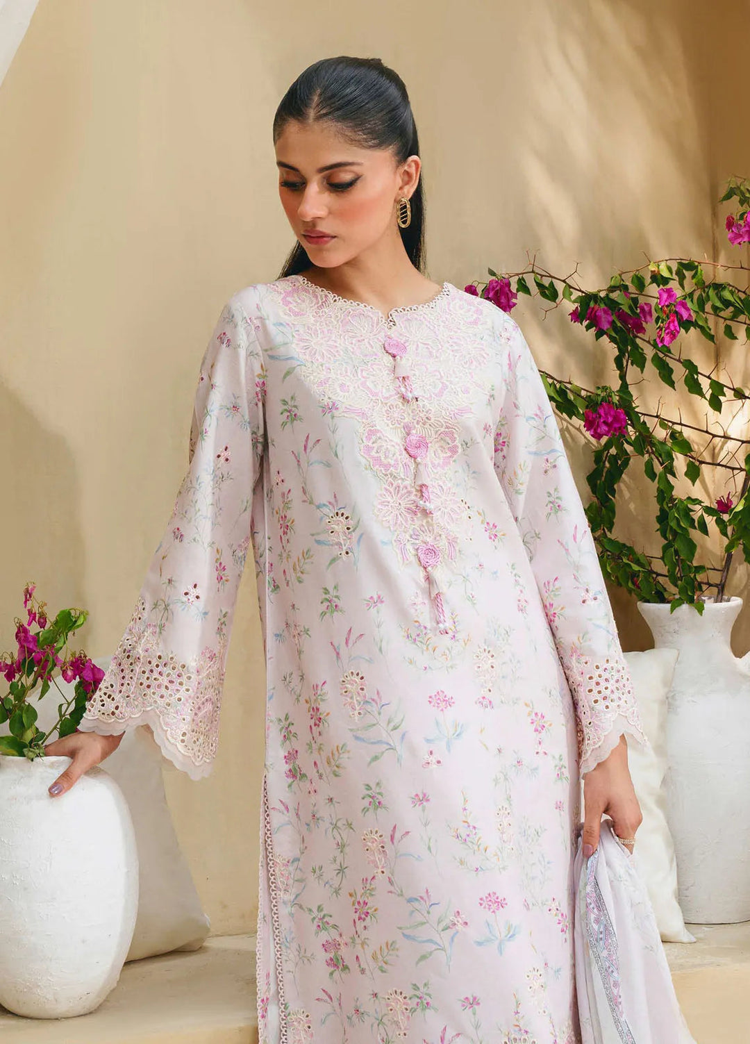 Aabyaan Embroidered Chickankari Suits Unstitched 3 Piece ABY25SC Ceyda AF-05 - Summer Collection