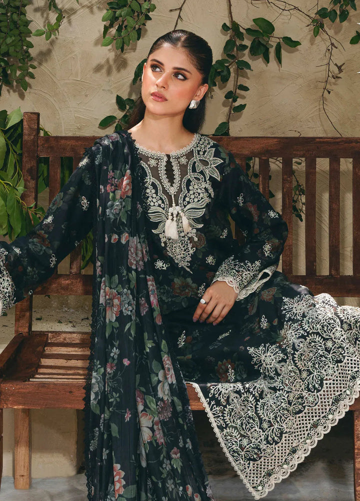 Aabyaan Embroidered Chickankari Suits Unstitched 3 Piece ABY25SC Elara AF-01 - Summer Collection