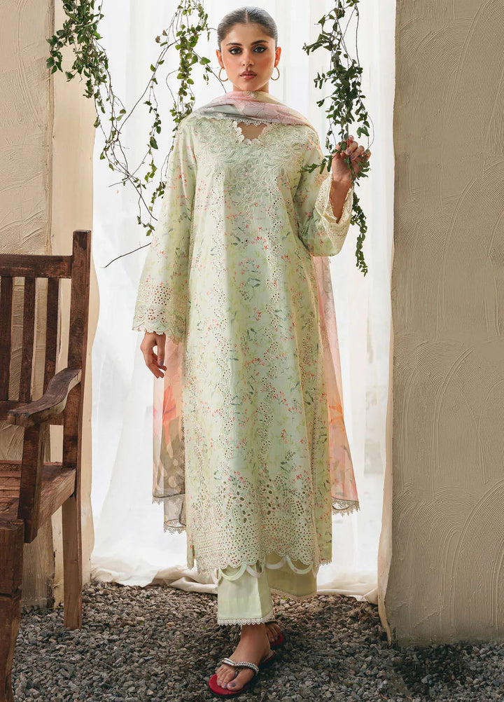 Aabyaan Embroidered Chickankari Suits Unstitched 3 Piece ABY25SC Elif AF-07 - Summer Collection