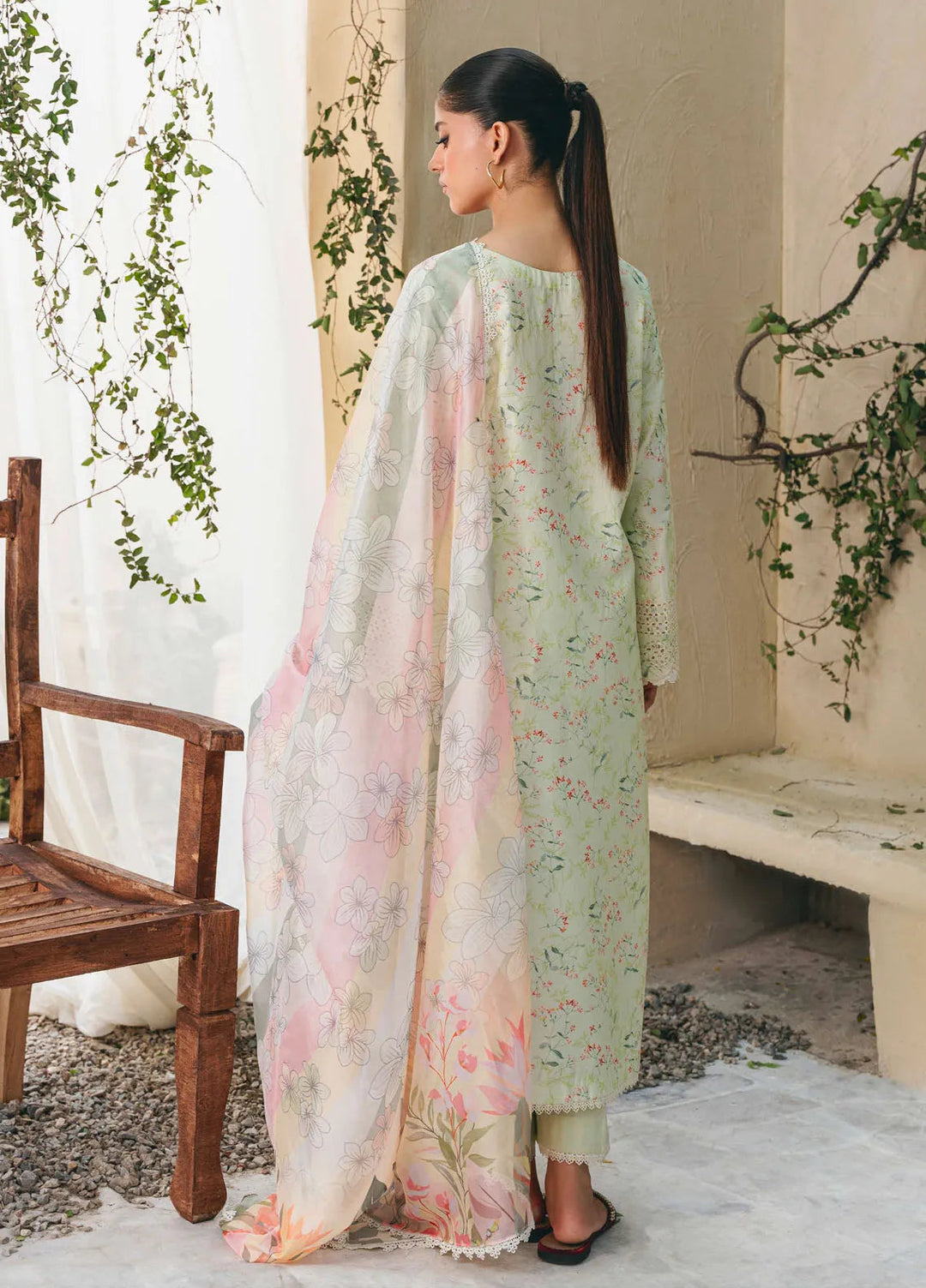 Aabyaan Embroidered Chickankari Suits Unstitched 3 Piece ABY25SC Elif AF-07 - Summer Collection