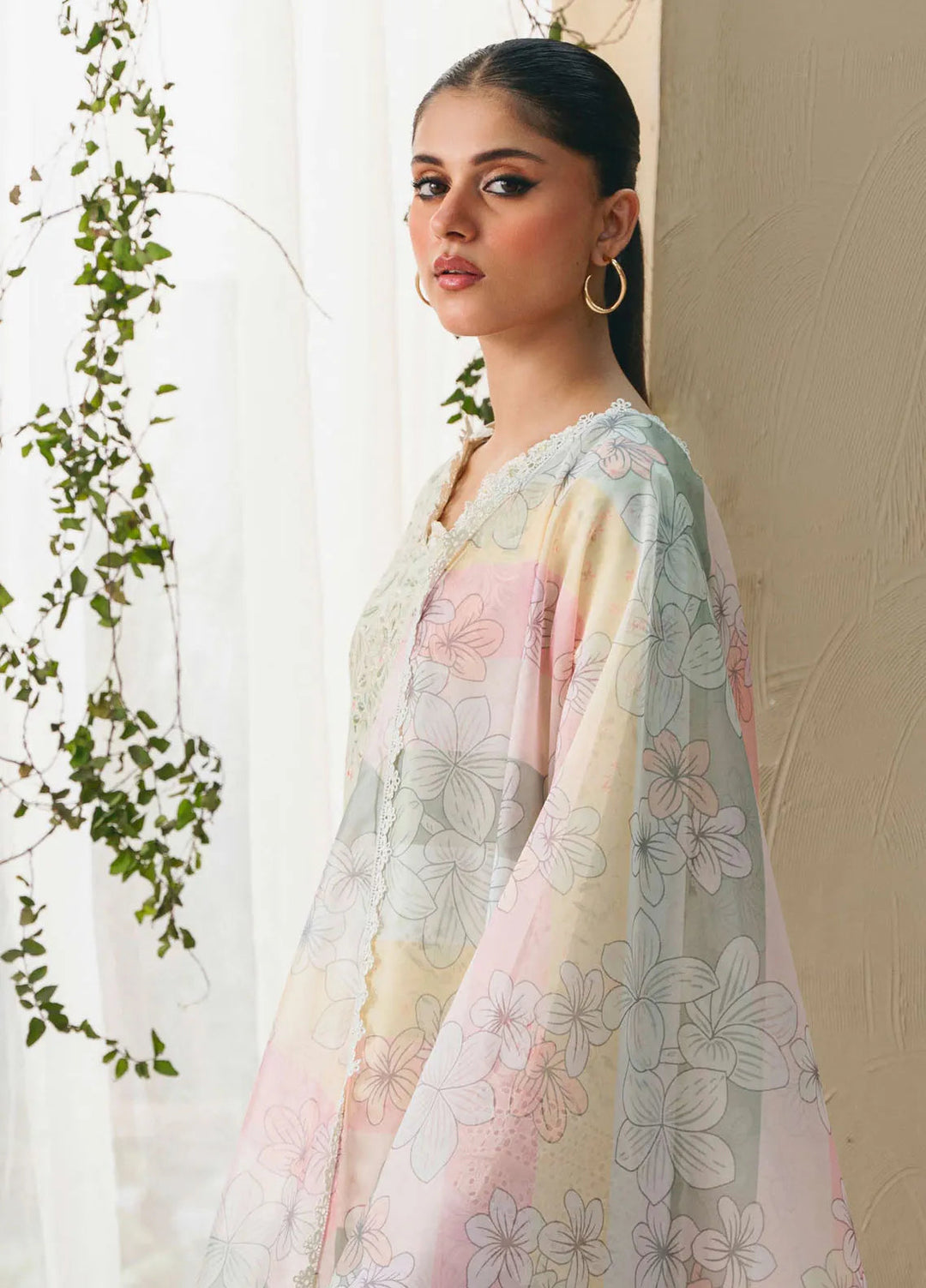Aabyaan Embroidered Chickankari Suits Unstitched 3 Piece ABY25SC Elif AF-07 - Summer Collection