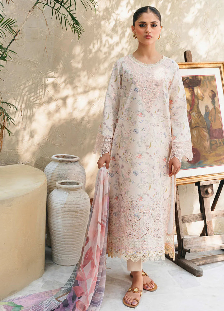 Aabyaan Embroidered Chickankari Suits Unstitched 3 Piece ABY25SC Eva-09 - Summer Collection