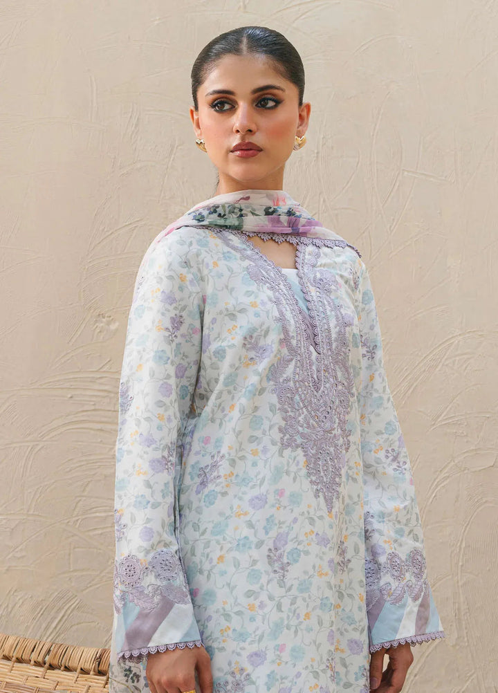 Aabyaan Embroidered Chickankari Suits Unstitched 3 Piece ABY25SC Lina AF-02 - Summer Collection