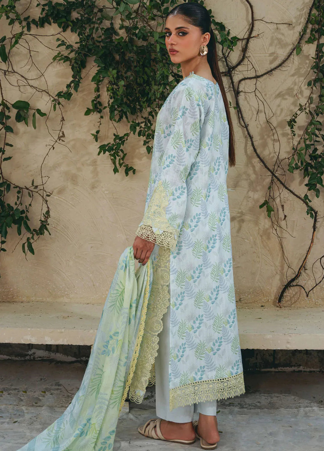 Aabyaan Embroidered Chickankari Suits Unstitched 3 Piece ABY25SC Maya AF-08 - Summer Collection