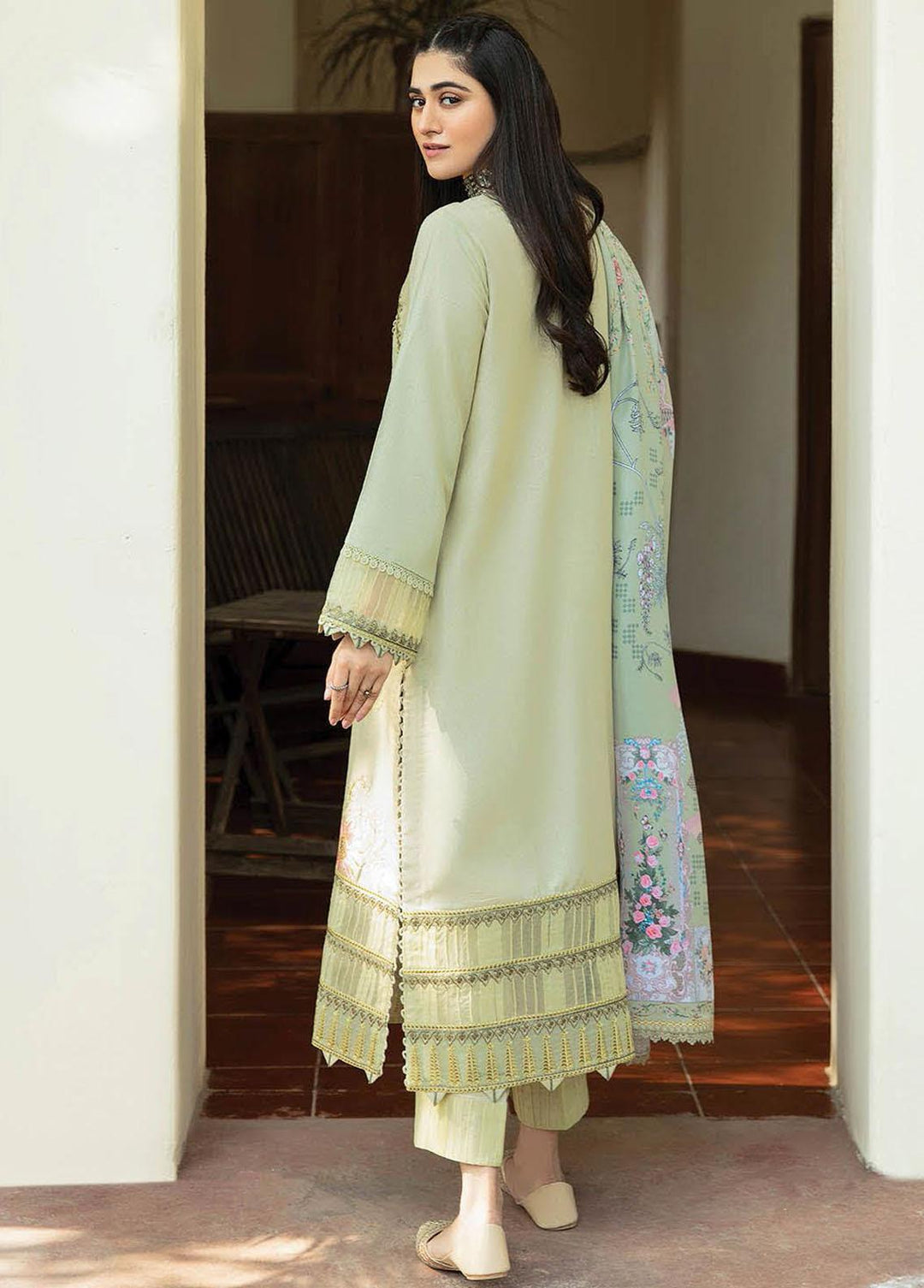 Aabyaan Embroidered Karandi Suits Unstitched 3 Piece ABY21K AK-02 Haniya - Winter Collection