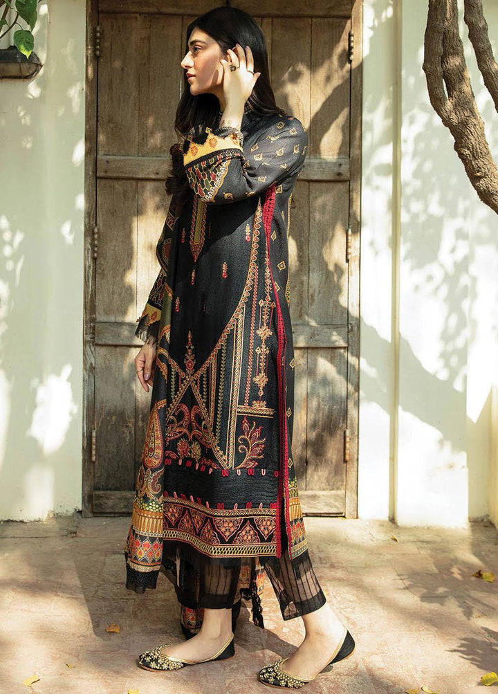 Aabyaan Embroidered Karandi Suits Unstitched 3 Piece ABY21K AK-03 Kiraz - Winter Collection