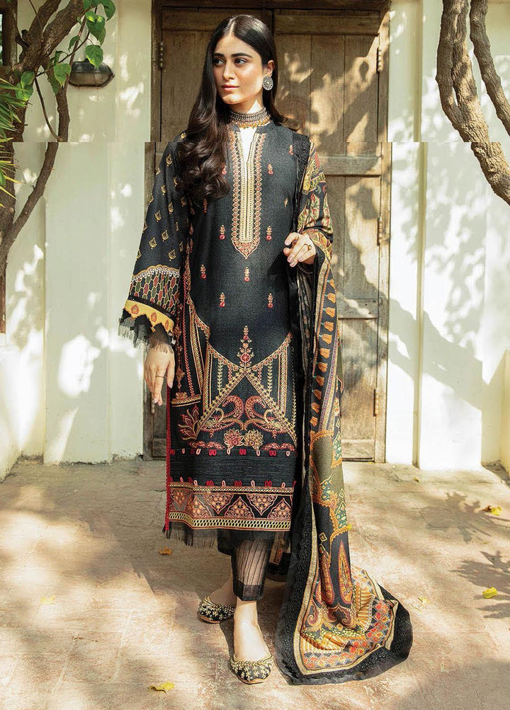 Aabyaan Embroidered Karandi Suits Unstitched 3 Piece ABY21K AK-03 Kiraz - Winter Collection