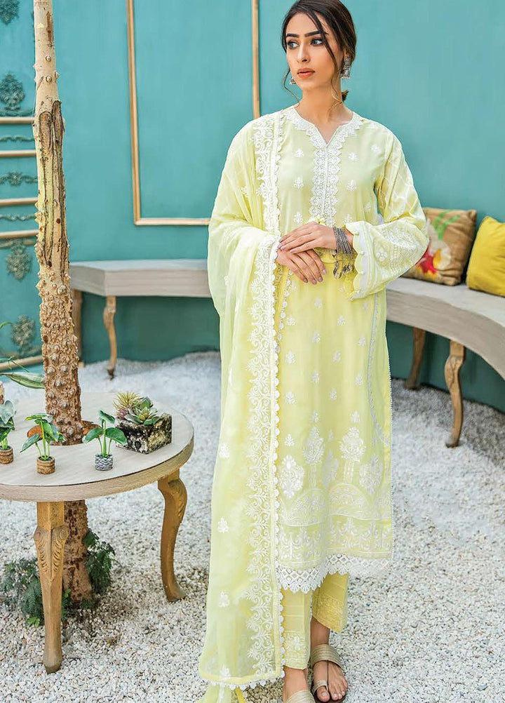 Aabyaan Embroidered Lawn Suits Unstitched 3 Piece ABY21L D-02 - Summer Collection