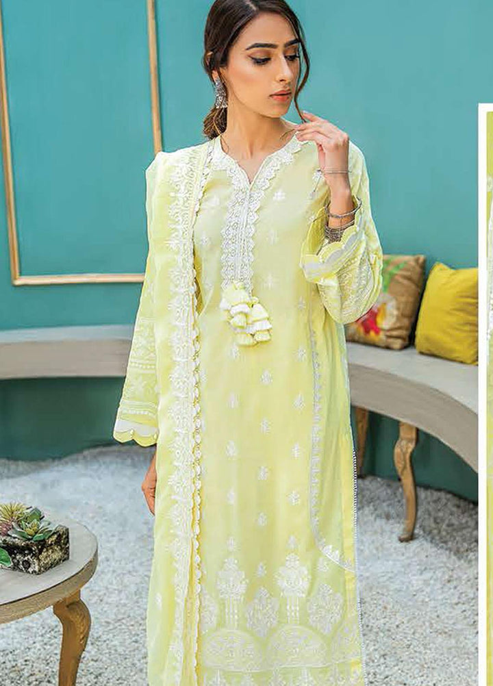 Aabyaan Embroidered Lawn Suits Unstitched 3 Piece ABY21L D-02 - Summer Collection