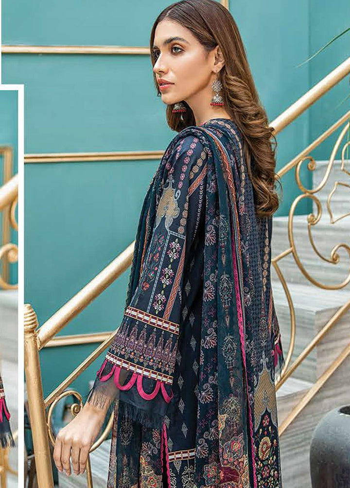 Aabyaan Embroidered Lawn Suits Unstitched 3 Piece ABY21L D-03 - Summer Collection