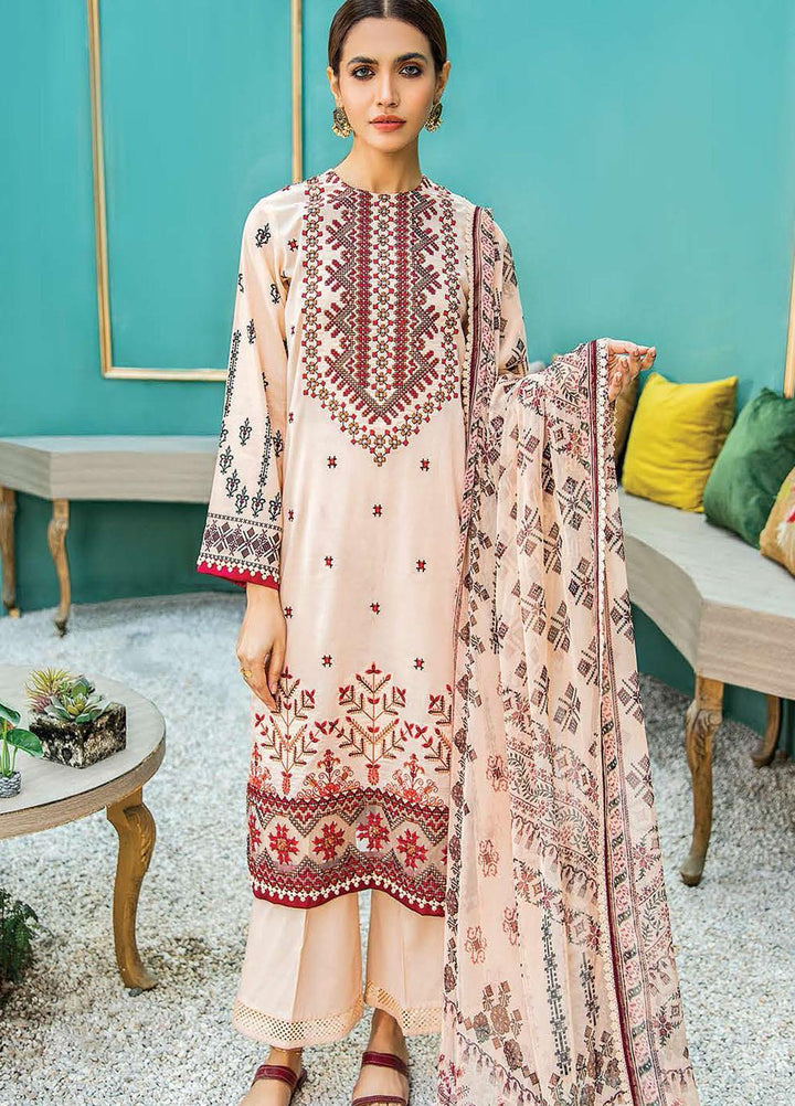 Aabyaan Embroidered Lawn Suits Unstitched 3 Piece ABY21L D-05 - Summer Collection