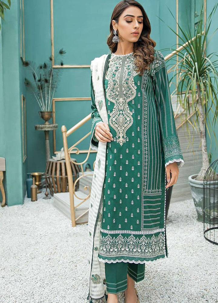 Aabyaan Embroidered Lawn Suits Unstitched 3 Piece ABY21L D-06 - Summer Collection