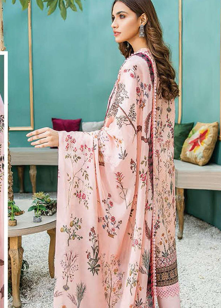 Aabyaan Embroidered Lawn Suits Unstitched 3 Piece ABY21L D-09 - Summer Collection