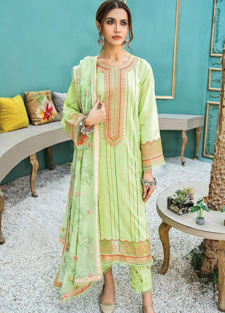 Aabyaan Embroidered Lawn Suits Unstitched 3 Piece ABY21L D-10 - Summer Collection